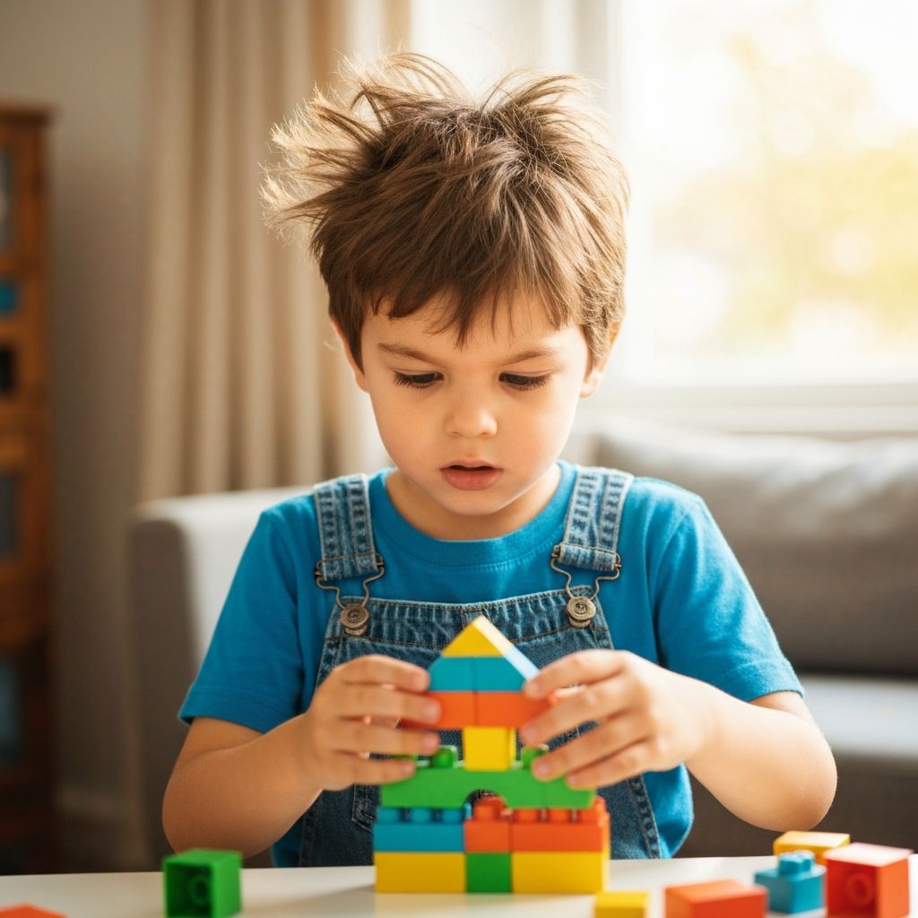 Child focused on activity