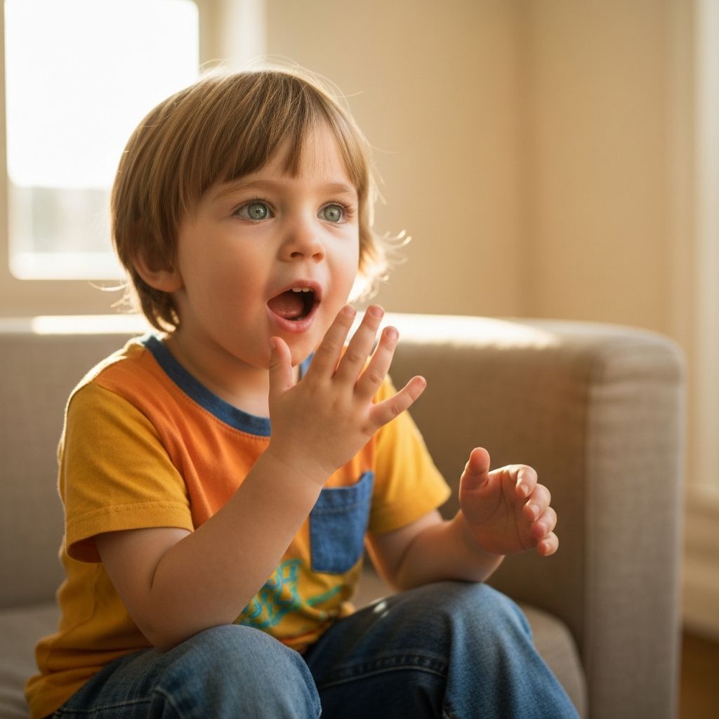 Child saying first words